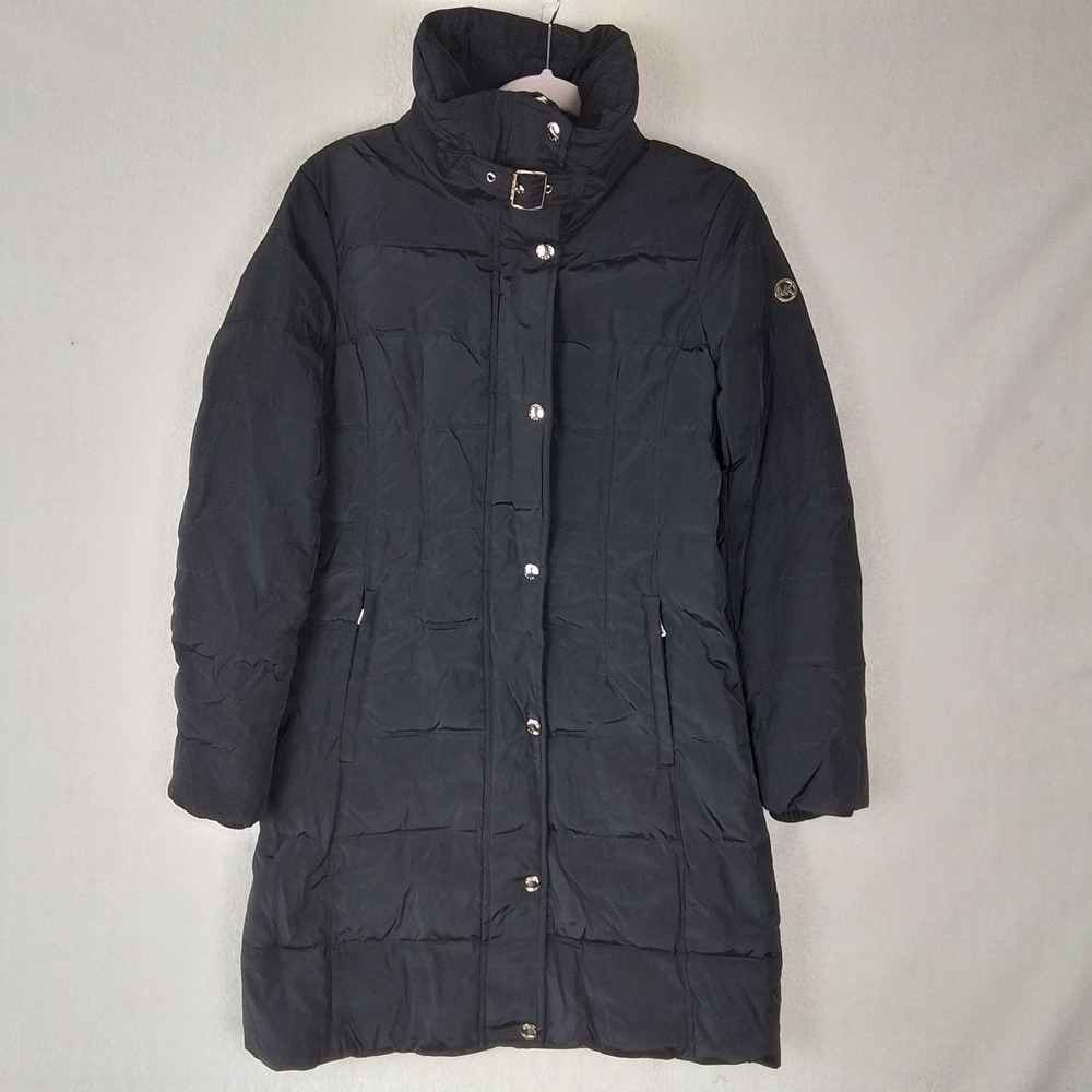 Michael MIchael Kors Mid Length Down Feather Coat Size Small‎ in Black